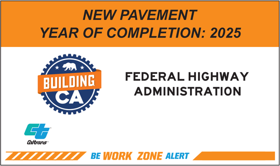 C50C(CA) Construction Project Funding Identification Sign (Federal-Aid Highway Funds and Building CA) — sign artwork