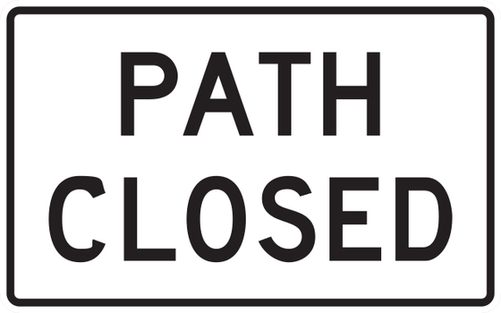 R11-2c Path Closed — official FHWA layout
