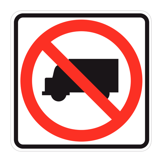 R5-2 No Trucks — official FHWA layout