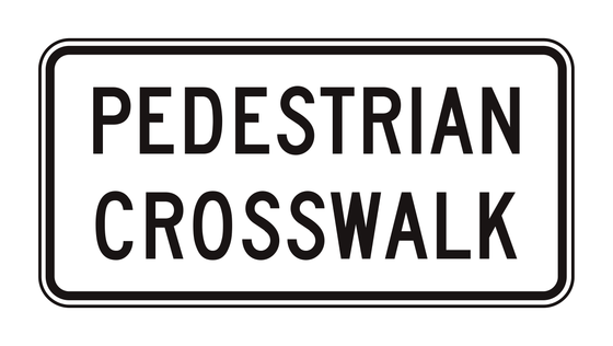 R9-8 Pedestrian Crosswalk — official FHWA layout