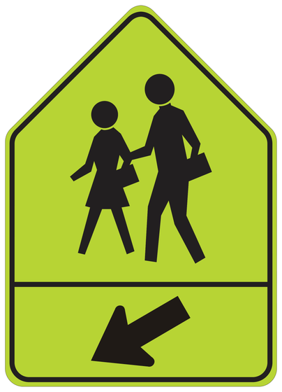 SW24-2(CA) School Crosswalk Warning Assembly B (CA) — sign artwork