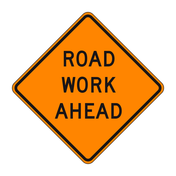 W20-1 Road Work Ahead — official FHWA layout