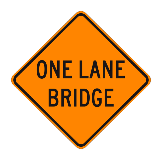 W5-3 One Lane Bridge — official FHWA layout