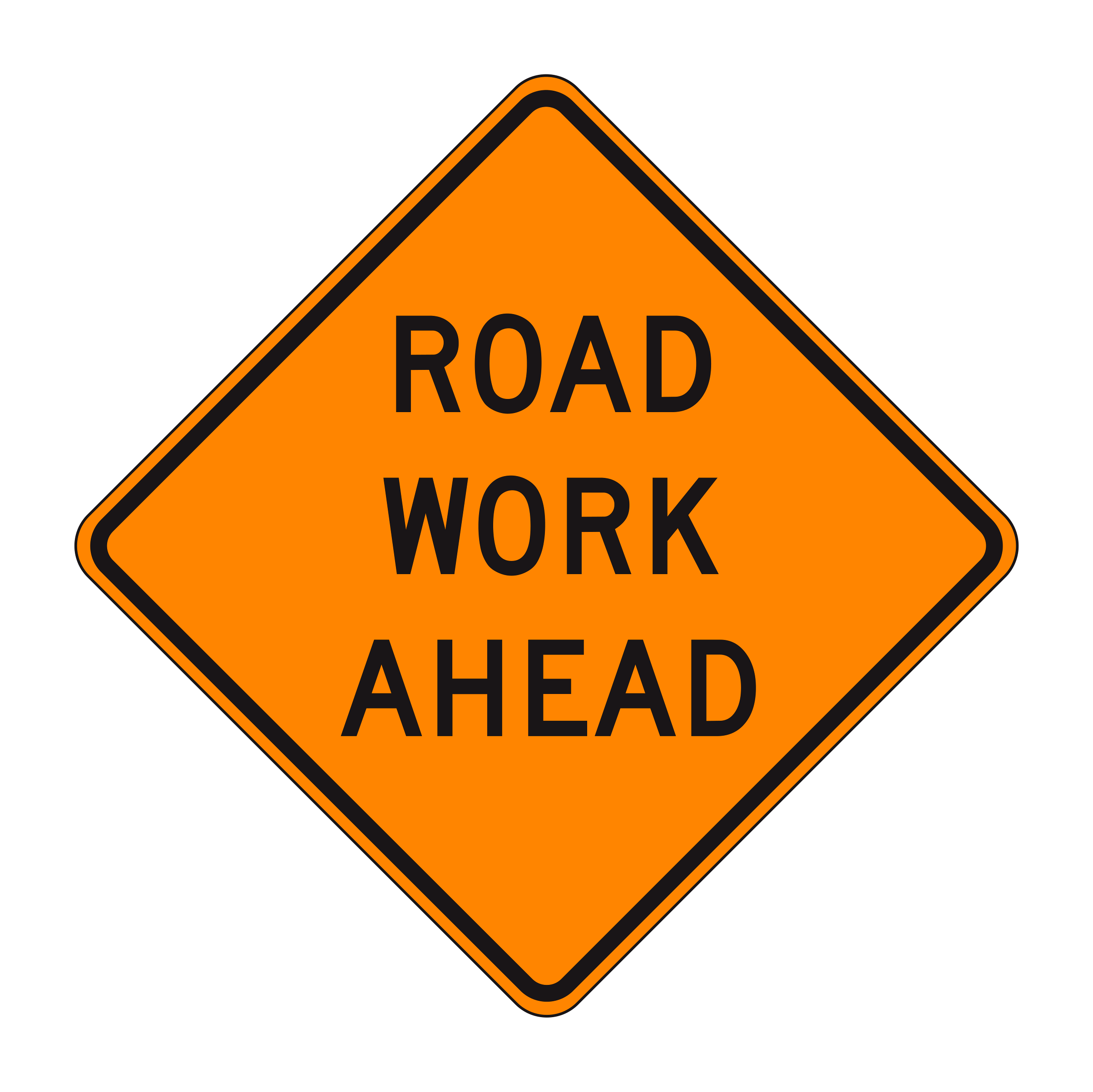 W20-1 Road Work Ahead sign
