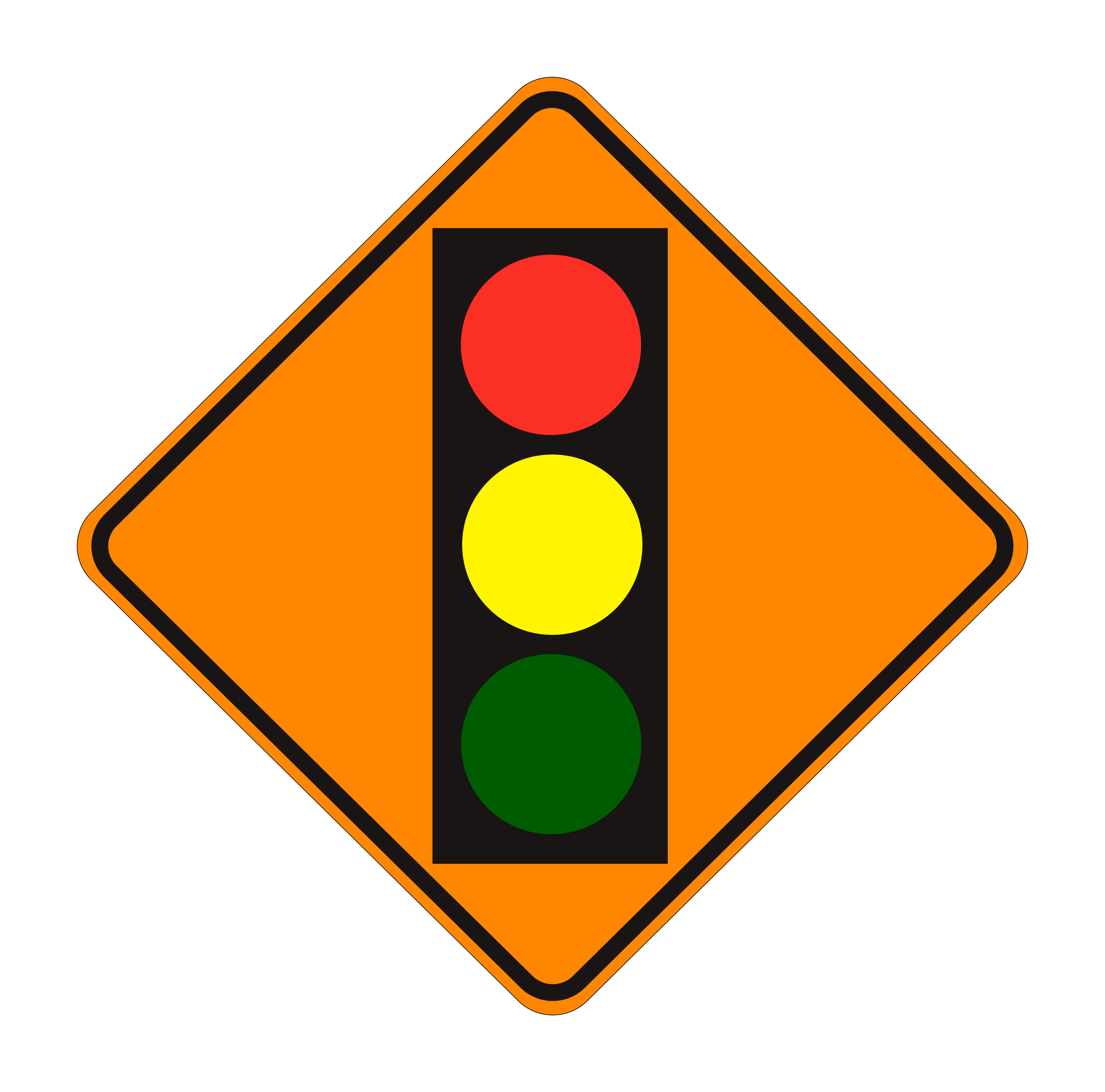 W3-3 Signal Ahead sign